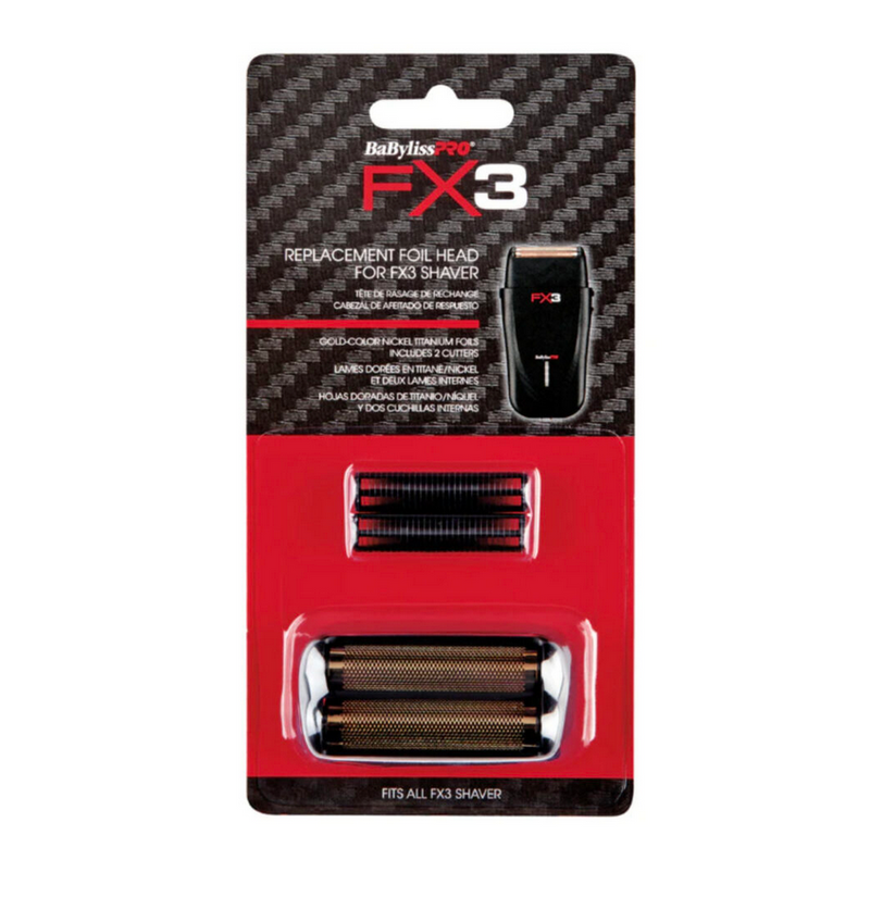 BaBylissPRO FXX3RFB Black Replacement Foil & cutters – For Black FX3 Shaver