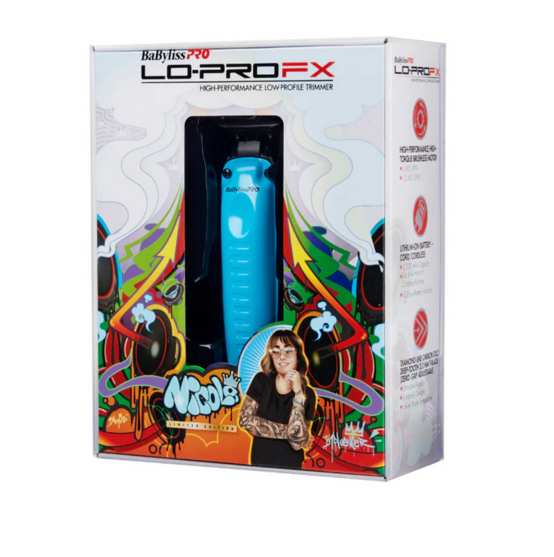 BaBylisspro Influencer Edition LO-PROFX Cordless Combo – Blue – Nicole Renae – Clipper FX825BI & Trimmer FX726BI