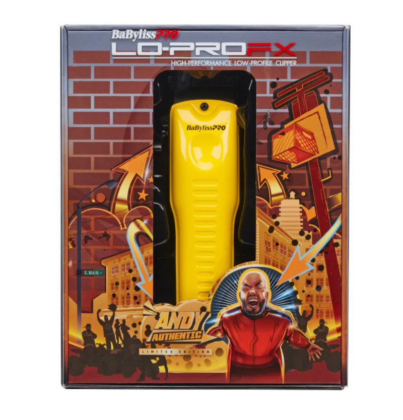 BABYLISSPRO SPECIAL INFLUENCER EDITION LO-PROFX CORDLESS CLIPPER FX825YI – Andy Authentic – Yellow