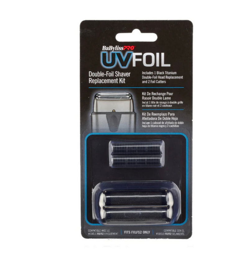 BaBylissPRO UV Shaver Replacement Foil & Cutters – Double Foil Gunmetal – FXLRFS2