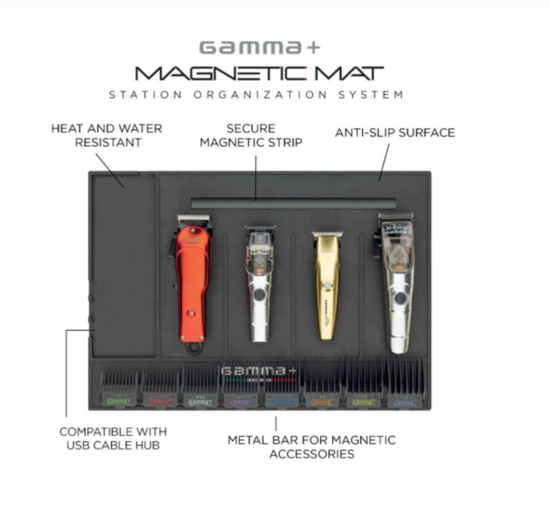 Gamma+ Barber Magnetic Station Mat & Organizer
