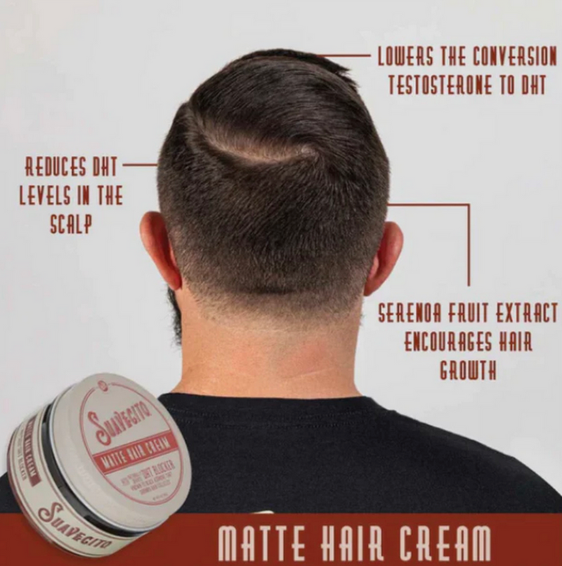 Suavecito Matte Hair Cream with DHT Blocker 4oz
