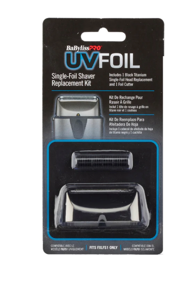 BaBylissPRO UV Shaver Replacement Foil & Cutters – Single Foil Gunmetal – FXLRFS1