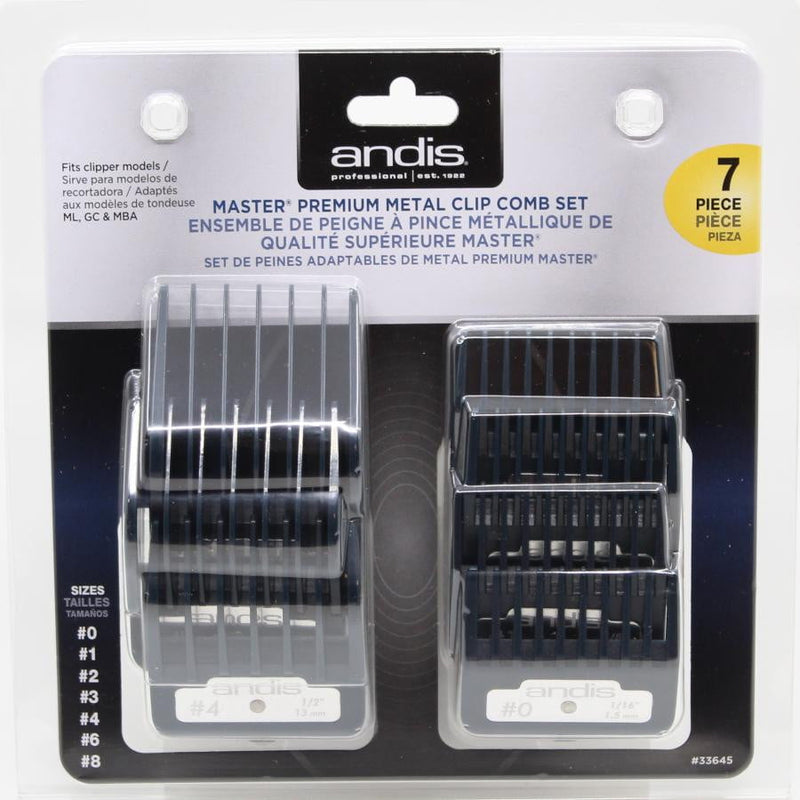 Andis BG Series Premium Metal Clip Comb Set 0-6