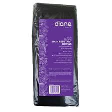 Diane Stain Resistant Black Towels 12 Pack