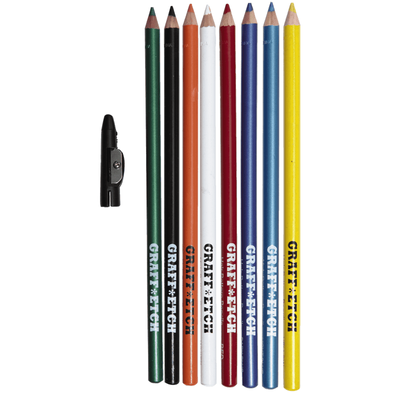 GraffEtch Colored Pencils 8 set