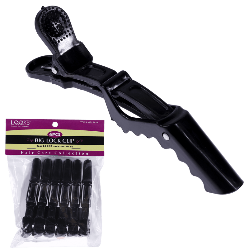 looks big lock gator hair clips 6 pack